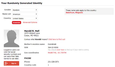 fake adid|false identity generator.